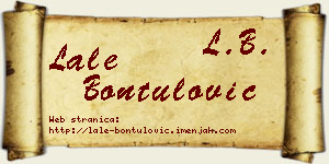 Lale Bontulović vizit kartica